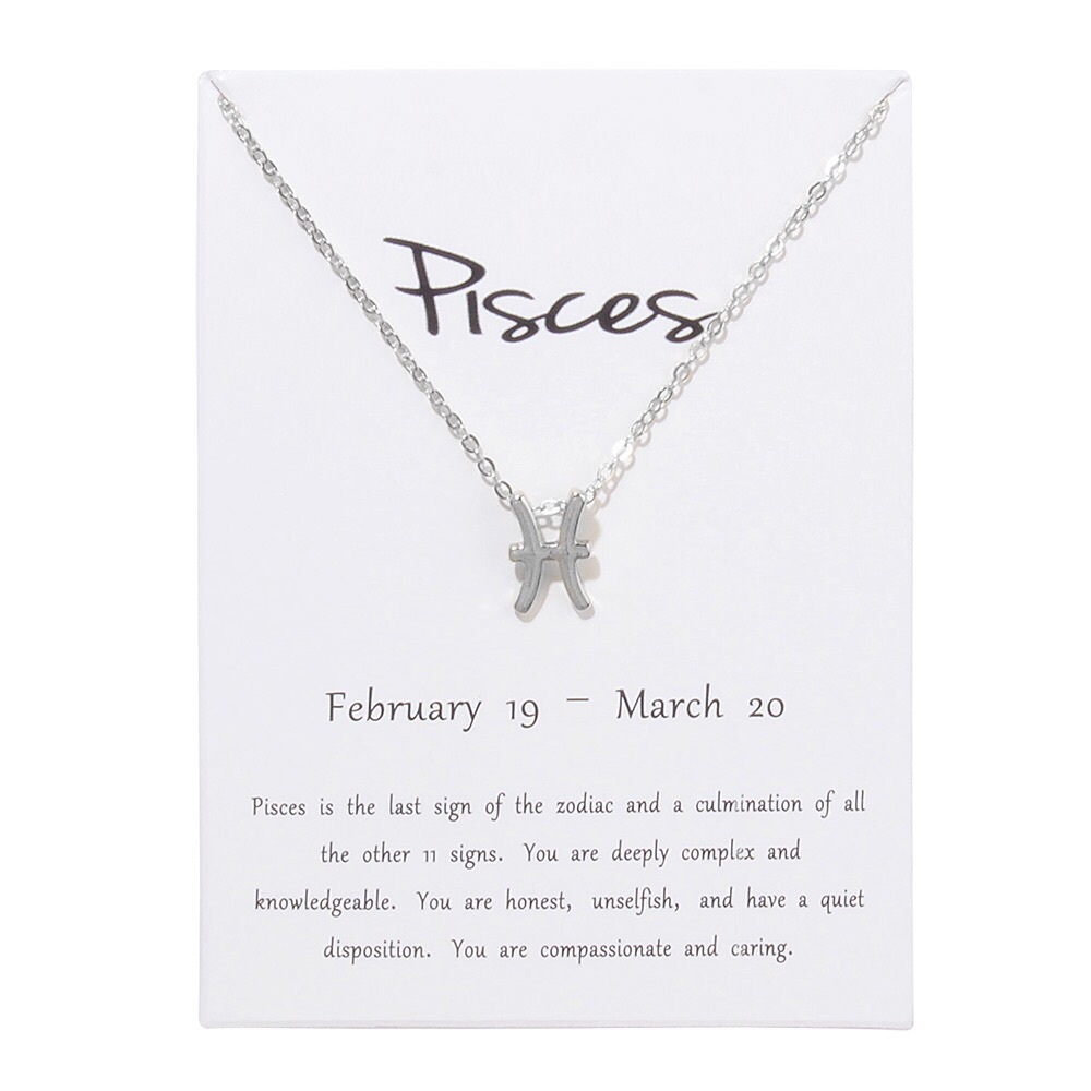 Pisces ♓️ Zodiac Sign Necklace - Picture 2 of 5